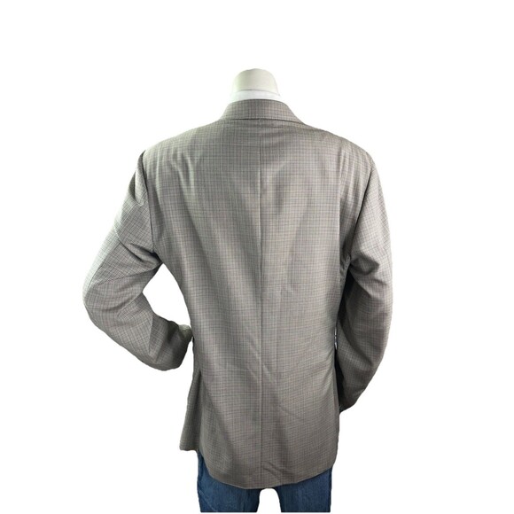 CANALI Luxury Designer Blazer Men 42L Houndstooth Pure Wool Made in Italy - Picture 6 of 13